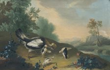 Landscape with Poultry, c18th century. Creator: Unknown.