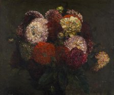 Bouquet de Dahlias, 1871. Creator: Henri Fantin-Latour.