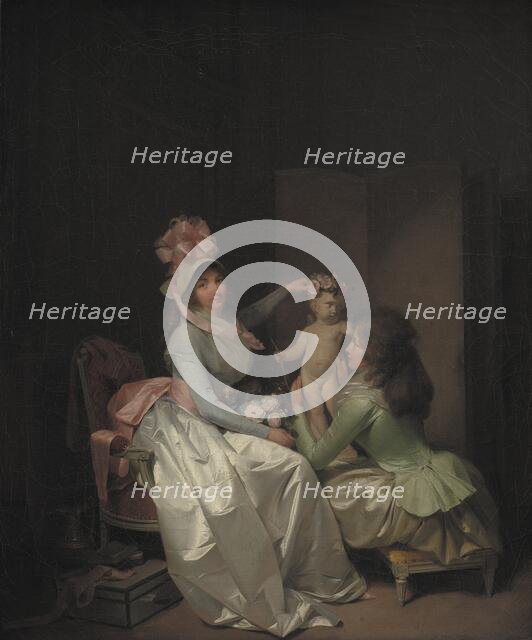 Garlanding the Statuette of Cupid, 1776-1845. Creator: Louis Leopold Boilly.