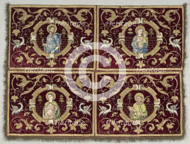 Embroidered Fragments, 16th century. Creator: Unknown.