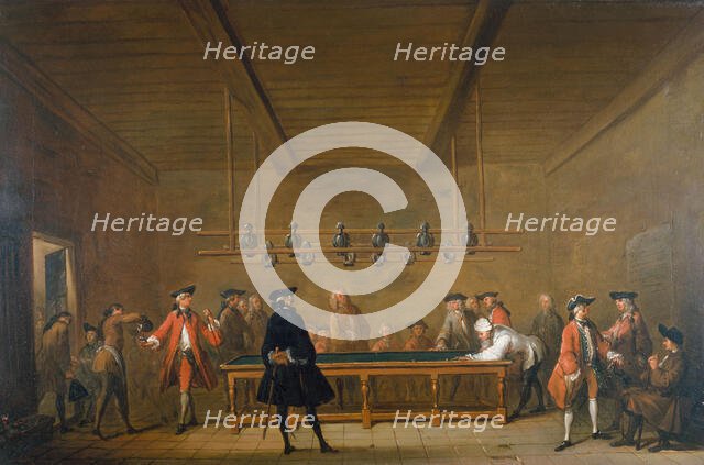 Billiard Party, c1720. Creator: Jean-Simeon Chardin.