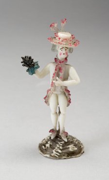 Man with Bouquet, France, 1750/99. Creator: Verres de Nevers.