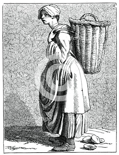 Oysters in the shell!, 1737-1742.Artist: Bouchardon