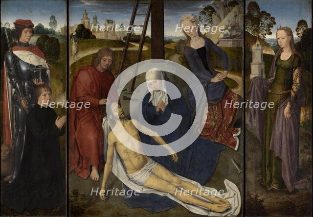 Triptych of Adriaan Reins, 1480. Creator: Memling; Hans (1433/40-1494).