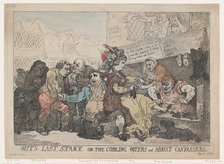 Wit's Last Stake, or the Cobbling Voters and Abject Canvassers, April 22, 1784., April 22, 1784. Creator: Thomas Rowlandson.