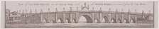 London Bridge (old), London, c1758. Artist: Anon