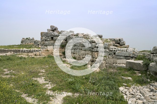 A Numidian wall in Dougga (Thugga), Tunisia. Artist: Samuel Magal