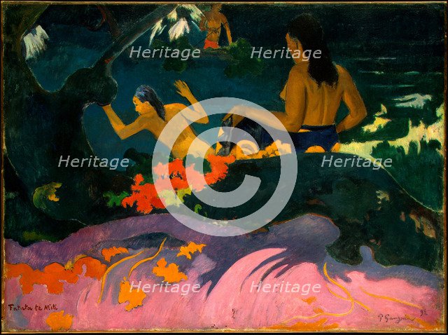 By the Sea (Fatata te Miti). Artist: Gauguin, Paul Eugéne Henri (1848-1903)