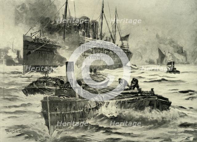 'The Outbreak of the War - Transport Leaving England for the Cape', 1900. Creator: Charles John De Lacy.