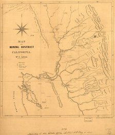 Map of the mining district of California, 1850. Creator: William A. Jackson.