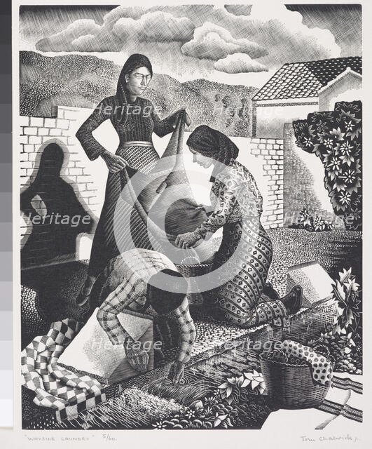 Wayside laundry, 1930s. Creator: Tom Chadwick.