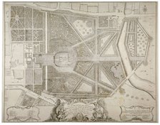 Plan of Kensington Palace and gardens, London, 1736.                                          Artist: John Rocque