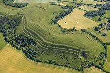 Hambledon Hill, an Iron Age multivallate hillfort earthwork, Child Okeford, Dorset, 2022. Creator: Damian Grady.