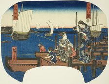 Returning Sails at Tsukuda (Tsukuda no kihan), from the series "Eight Views of Edo..., c.1844/46. Creator: Ando Hiroshige.