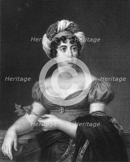 Germaine de Stael, French writer, novelist and political propagandist, (1836).Artist: E Scriven