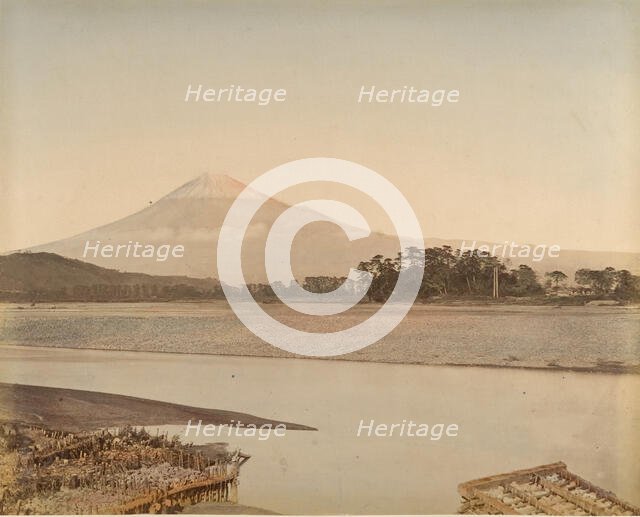 [Landscape with River and Mountain], 1870s. Creator: Unknown.