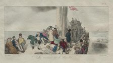 Souvenirs of London: Crossing on the Packet Boat, 1826. Creator: Eugène Louis Lami (French, 1800-1890).