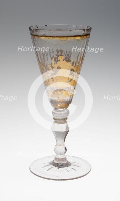 Wine Glass, Bohemia, c. 1730. Creator: Bohemia Glass.
