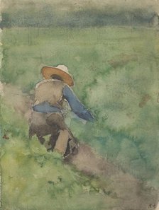 Mower in pasture, 1870-1923. Creator: Willem Witsen.