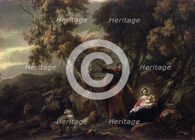 'Rest on the Flight into Egypt', 17th century.  Artist: Nicolaes Berchem