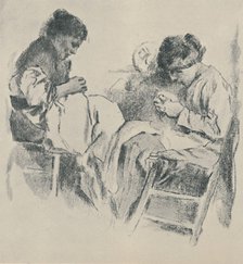 'Spanish Seamstresses', 1919. Artist: James Kerr-Lawson.