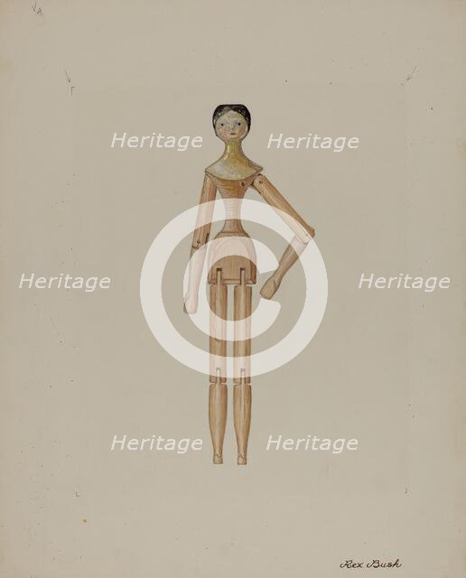 Doll - "Clarissa", c. 1937. Creator: Rex F Bush.