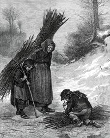 "Gathering Wood" by Edouard Frère, 1876.  Creator: Unknown.