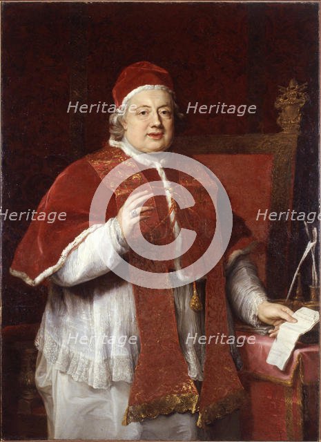 Portrait of the Pope Clement XIII (1693-1769), 1760. Creator: Batoni, Pompeo Girolamo (1708-1787).