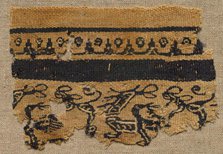 Fragment, with Part of a Clavus, from a Tunic, 400s - 600s. Creator: Unknown.