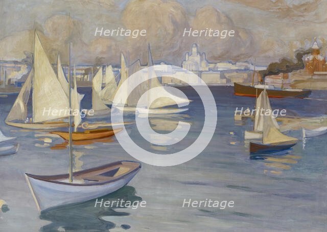 The Nyländska Jaktklubben Harbour in Helsinki, 1899. Creator: Albert Edelfelt.