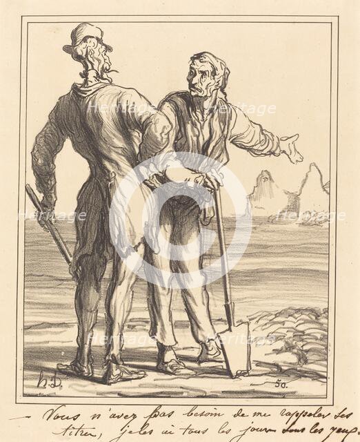 Vous n'avez pas besoin de me rappeler ses titres..., 1871. Creator: Honore Daumier.