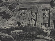 Southern Portion of the Rock-cut Temple of Hathor, Abu Simbel, 1850. Creator: Maxime Du Camp (French, 1822-1894); Gide et J. Baudry.