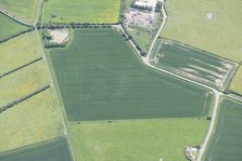 Double ditched enclosure cropmark, near Burgh le Marsh, Lincolnshire, 2015. Creator: Historic England Staff Photographer.