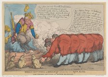 Broad Bottoms in Holland Worshiping Their New King, July 23, 1806., July 23, 1806. Creator: Thomas Rowlandson.