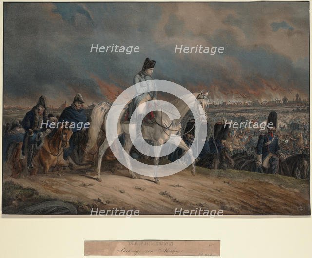 Napoleon's Retreat from Moscow, 1847. Artist: Anonymous  