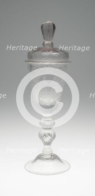 Goblet with Cover, Lauenstein, c. 1730. Creator: Unknown.