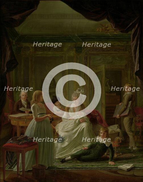 Portrait of Aernout van Beeftingh, his Wife Jacoba Maria Boon and their Children, 1797. Creator: Nicolaas Muys.