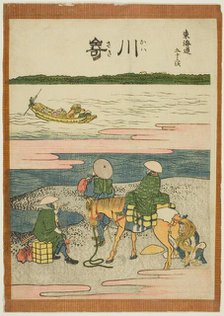Kawasaki, from the series "Fifty-three Stations of the Tokaido (Tokaido gojusan..., Japan, c.1806. Creator: Hokusai.