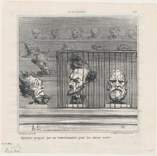 Systême propose par un réactionnaire pour les mieux isoler, 1870. Creator: Honore Daumier.