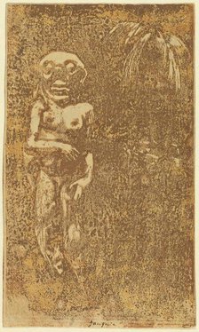 Oviri (The Savage) [recto], 1894/1895. Creator: Paul Gauguin.