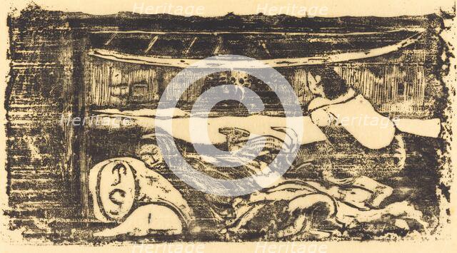 Interior of a Hut (Interieur de case), in or after 1895. Creator: Paul Gauguin.