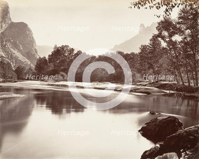 Looking Up Yosemite Valley, ca. 1872, printed ca. 1876. Creator: Carleton Emmons Watkins.