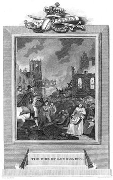 Great Fire of London, 1666 (1825). Artist: Unknown