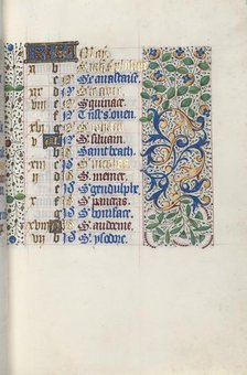 Book of Hours (Use of Rouen): fol. 5r, c. 1470. Creator: Master of the Geneva Latini (French, active Rouen, 1460-80).