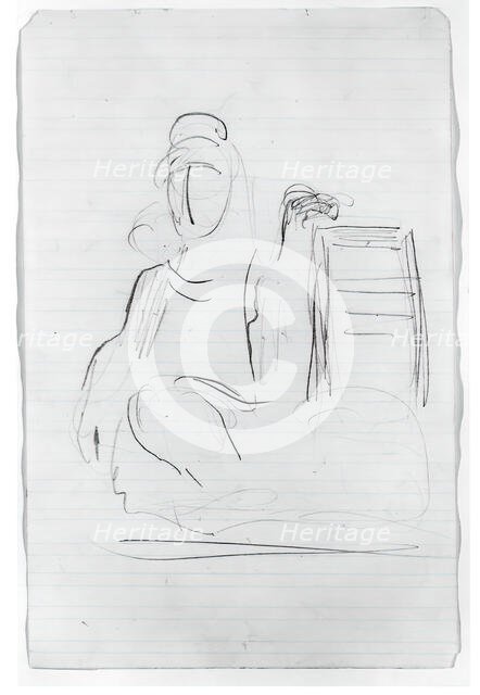 The Schuykill Freed (Seated Woman), 1875-1876. Creator: Thomas Eakins.