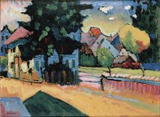 'Landscape with a Green House', 1908.  Artist: Vassily Kandinsky