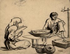 Avurhu dinner, Selkups, 1920. Creator: A. G. Vargin.
