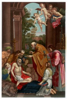 'Last Communion of Saint Jerome', 1614 (1870). Artist: Franz Kellerhoven