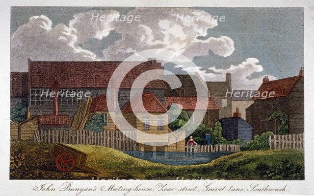 South-east view of John Bunyan's meeting house, Southwark, London, c1810. Artist: Anon