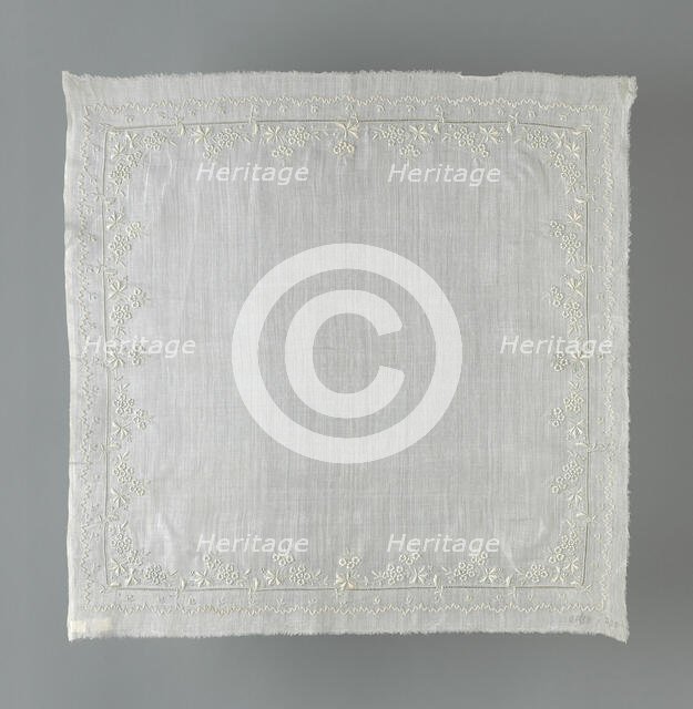 Handkerchief, Switzerland, 1892/1900. Creator: Unknown.
